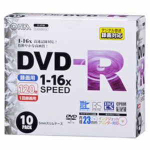 オーム電機 DVD-R 16倍速対応 録画用 10枚 スリムケース入 PCM16XDRCP10L