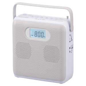 オーム電機 ステレオCDラジオ AM/FMステレオ ライトグレー AudioComm RCR-600Z-H
