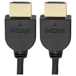 オーム電機 HDMIケーブル ブラック [2m /HDMI⇔HDMI /スリムタイプ /4K対応] VIS-C20SL-K