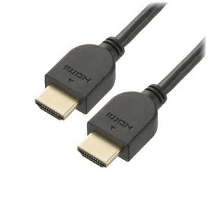 オーム電機 HDMIやわらかケーブル スリムタイプ ハイスピード 1.5m ［1.5m /HDMI⇔HDMI /スリムタイプ /イーサネット対応］ VIS-C15HDS-K