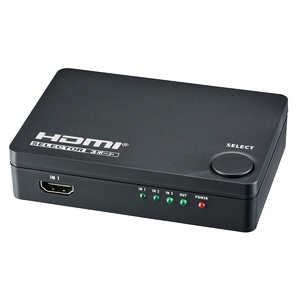 オーム電機 HDMIセレクター 3ポート 黒 AV-S03S-K