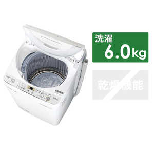 シャープ　SHARP 全自動洗濯機 ホワイト系 ES-GE6C-W