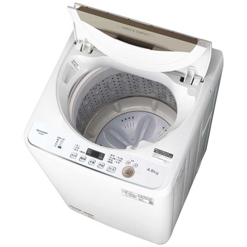 シャープ　SHARP シャープ　SHARP 全自動洗濯機 洗濯機4.5kg ES-GE4E-C ベージュ系 ES-GE4E-C ベージュ系