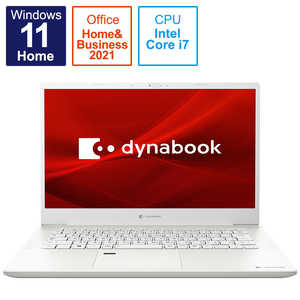 dynabook　ダイナブック 【アウトレット】ノートパソコン dynabook M7 パールホワイト   [14.0型 /Windows11 Home /intel Core i7 /Office HomeandBusiness /メモリ：8GB /SSD：512GB /2022年春モデル] P1M7UPBW