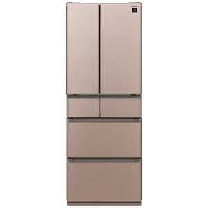 シャープ　SHARP 冷蔵庫 6ドア プラズマクラスター冷蔵庫 フレンチドア(観音開き) 430L SJ-GS43C-T メタリックブラウン