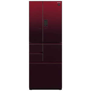 シャープ　SHARP 冷蔵庫 6ドア プラズマクラスター冷蔵庫 フレンチドア(観音開き) 551L SJ-GX55E-R グラデーションレッド