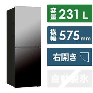 ツインバード　TWINBIRD 冷蔵庫 2ドア 右開き 231L HR-EJ23B