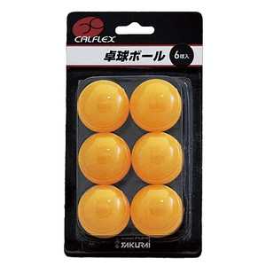 サクライ貿易 卓球ボール 6球入 CTB-006OG オレンジ CTB006OG