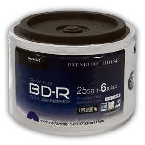 HIDISC 録画用BD-R PREMIUM [50枚/25GB/インクジェットプリンター対応] HDVBR25RP50SB