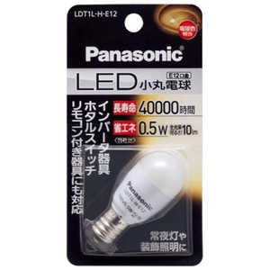 パナソニック　Panasonic LED小丸電球 ホワイト [E12/電球色/ナツメ球形] LDT1L-H-E12