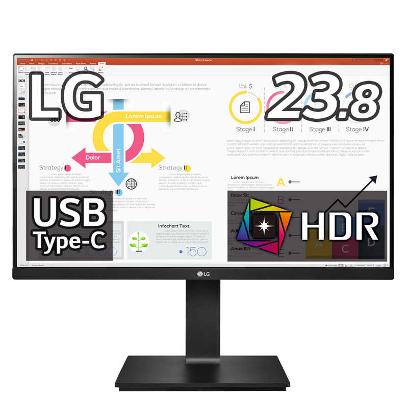 LG LG PCモニター 24QP750B [23.8型 /WQHD(2560×1440） /ワイド] 24QP750-B 24QP750-B