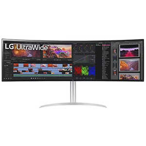 LG USB-C接続 PCモニター UltraWide Monitor ［49型 /Dual QHD(5120×1440) /ワイド /曲面型］ ブラック 49WQ95C-W