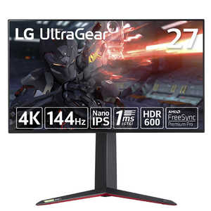 LG ゲーミングモニター UltraGear ［27型 /4K(3840×2160) /スクエア］ ブラック 27GP95RP-B
