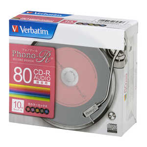 VERBATIMJAPAN 録音用CD-R(1-24倍速対応 700MB)10枚パック MUR80PHS10V1