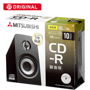 VERBATIMJAPAN 音楽用 CD-R(1-48倍速 700MB)10枚パック MUR80FP10D1-B