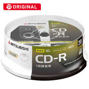 VERBATIMJAPAN 音楽用CD-R 1-48倍速 700MB 20枚(スピンドル) MUR80FP20SD1-B