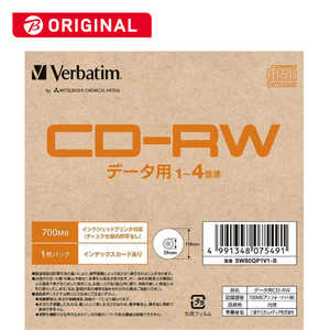 VERBATIMJAPAN データ用CD-RW 1枚パック SW80QP1V1-B 