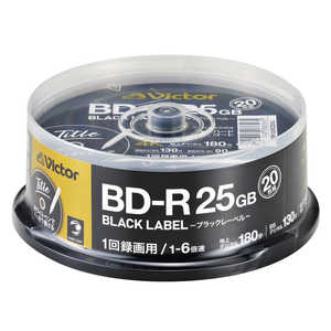 VERBATIMJAPAN BD-R 6x ブラックレーベル Victor ［20枚 /25GB］ VBR130RZ20SJ