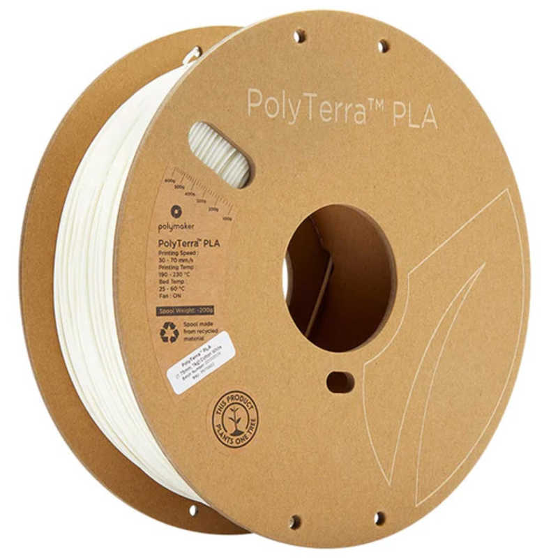 POLYMAKER POLYMAKER PolyTerra PLA フィラメント [1.75mm /1kg] ホワイト PM70822 PM70822