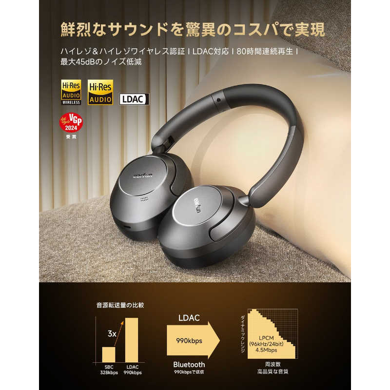 EARFUN EARFUN ワイヤレスヘッドホン ［Bluetooth /ノイズキャンセリング対応］ EarFunWavePro EarFunWavePro