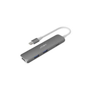 JOBY USB-C ハブ (4K HDMI・2xUSB・PD ) シルバー バスパワー /4ポート /USB3.0対応 /USB Power Delivery対応 JB01821BWW