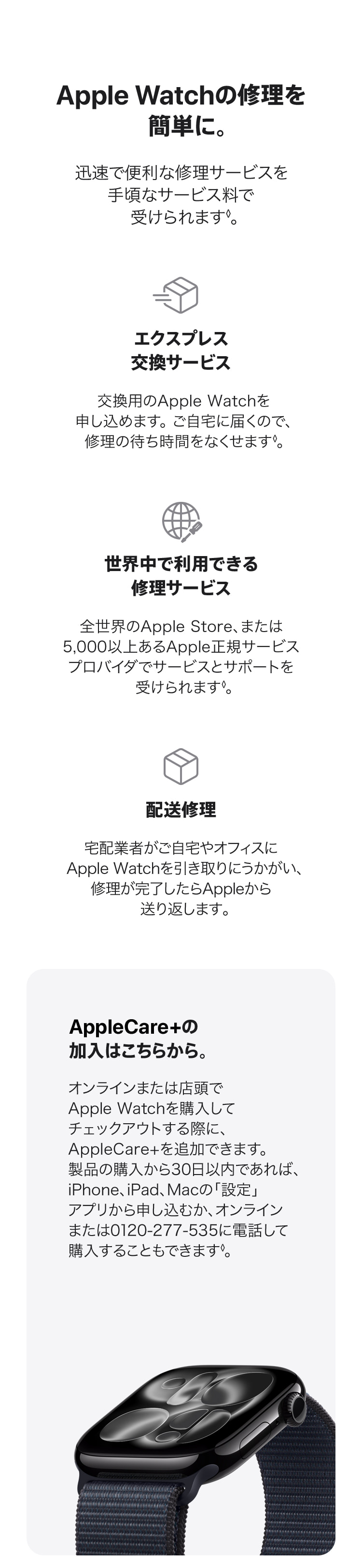 AppleCare＋ for Apple Watch
