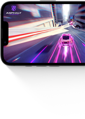 レーシングゲームをプレイしている様子がiPhone 17eに表示されている