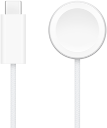 Apple Watch磁気高速充電器の隣に置かれたUSB-C充電器