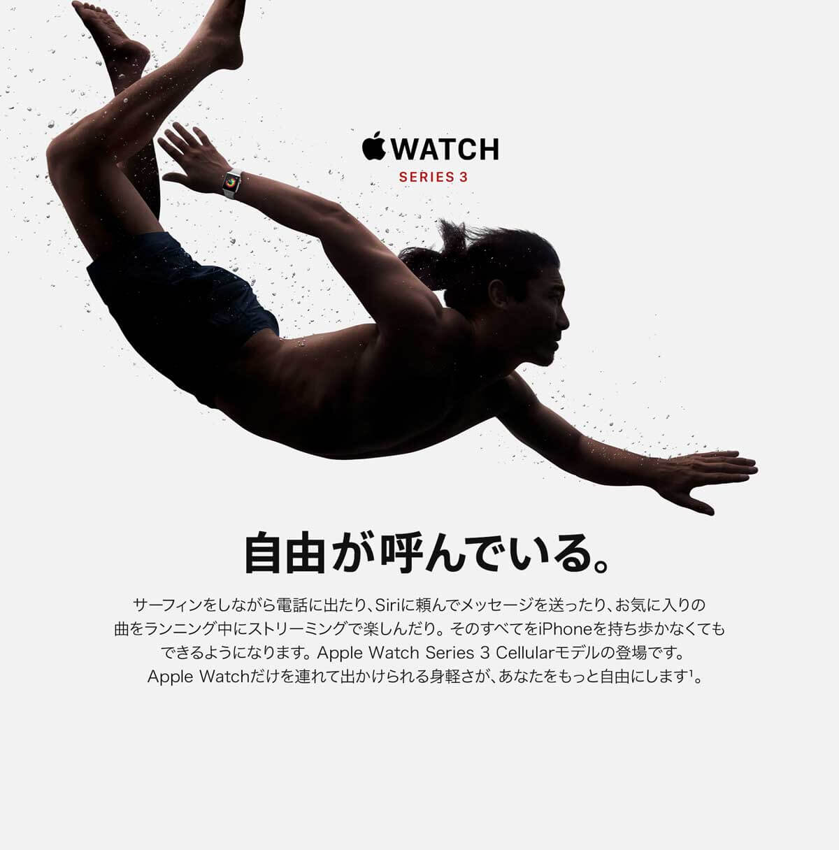 Apple Watch Series3 自由が呼んでいる。
