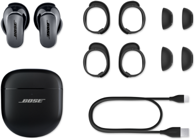 Bose QuietComfort Ultra Headphones 本体、キャリーケース、充電用USBケーブル（Type A to C） 、専用オーディオケーブル