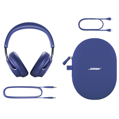 Bose QuietComfort Ultra Headphones（第2世代）本体、キャリーケース、充電用USBケーブル（Type C to C）、専用オーディオケーブル