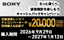 ソニー もっと遠くへ。望遠撮影を楽しもうキャッシュバックキャンペーン