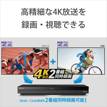 ソニー SONY ブルーレイレコーダー [1TB/2番組同時録画/BS・CS