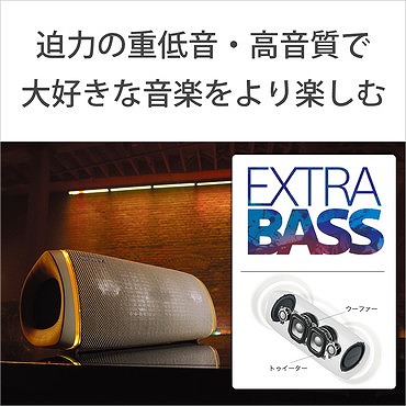 ソニー SONY Bluetoothスピーカー ブラック SRS-XB43 BC の通販