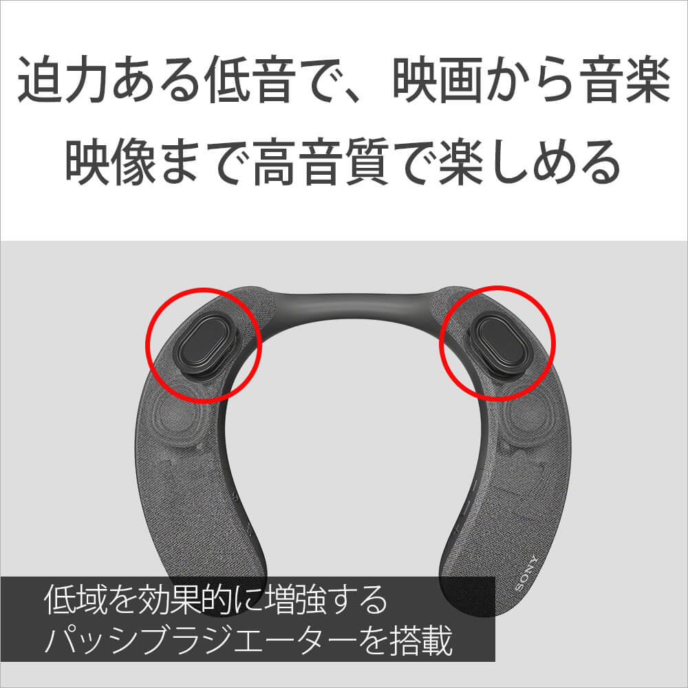 ソニー SONY ワイヤレスネックバンドスピーカー SRS-NS7-HC の通販 