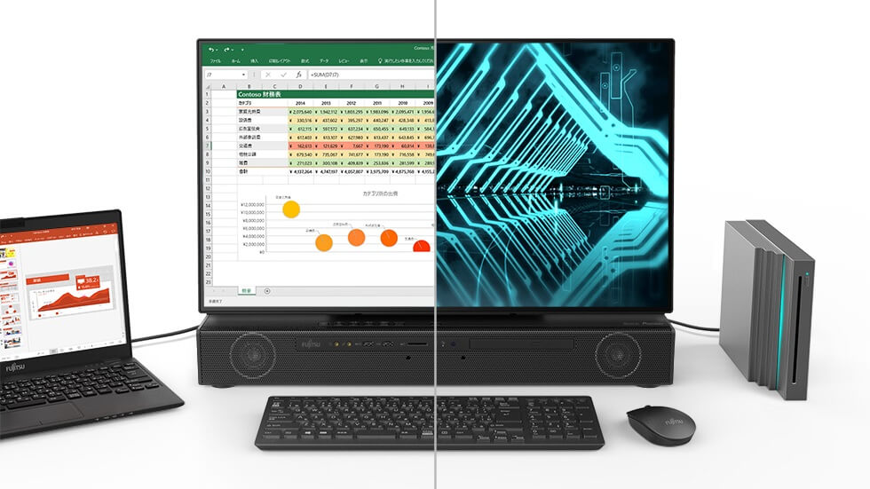 富士通 FUJITSU デスクトップパソコン ESPRIMO FH90/F3(テレビ機能