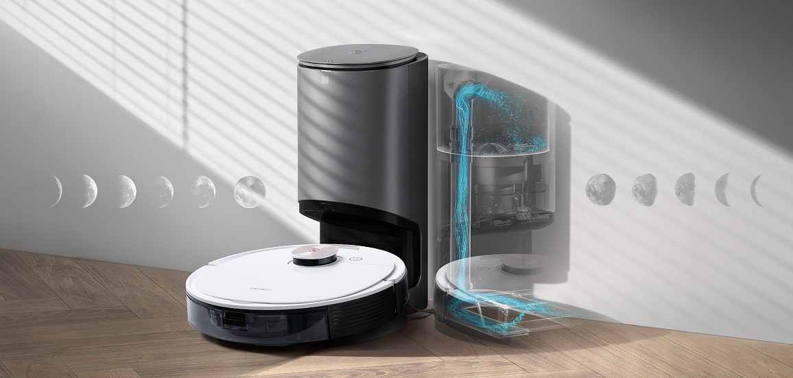 エコバックス ダストステーション搭載 ロボット掃除機 DEEBOT OZMO T8+