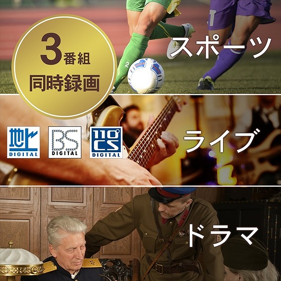 IOデータ HDDハードディスクレコーダー REC-ON 1TB 3番組同時録画 HVTR 