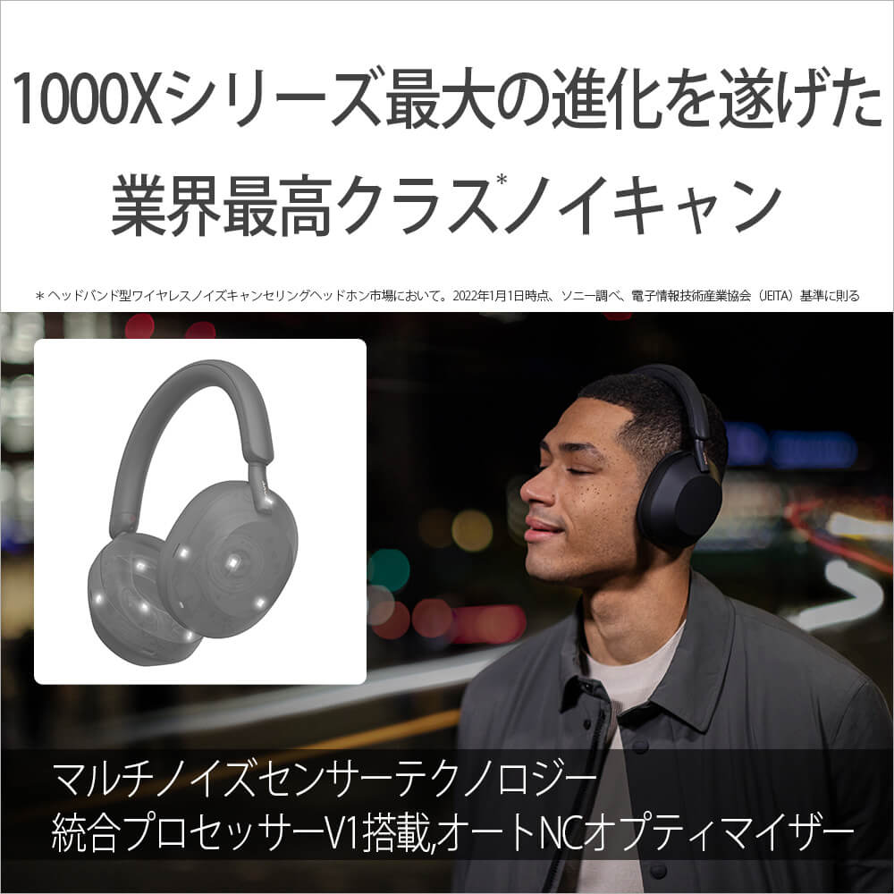 ソニー SONY ワイヤレスヘッドホン ノイズキャンセリング対応 リモコン 