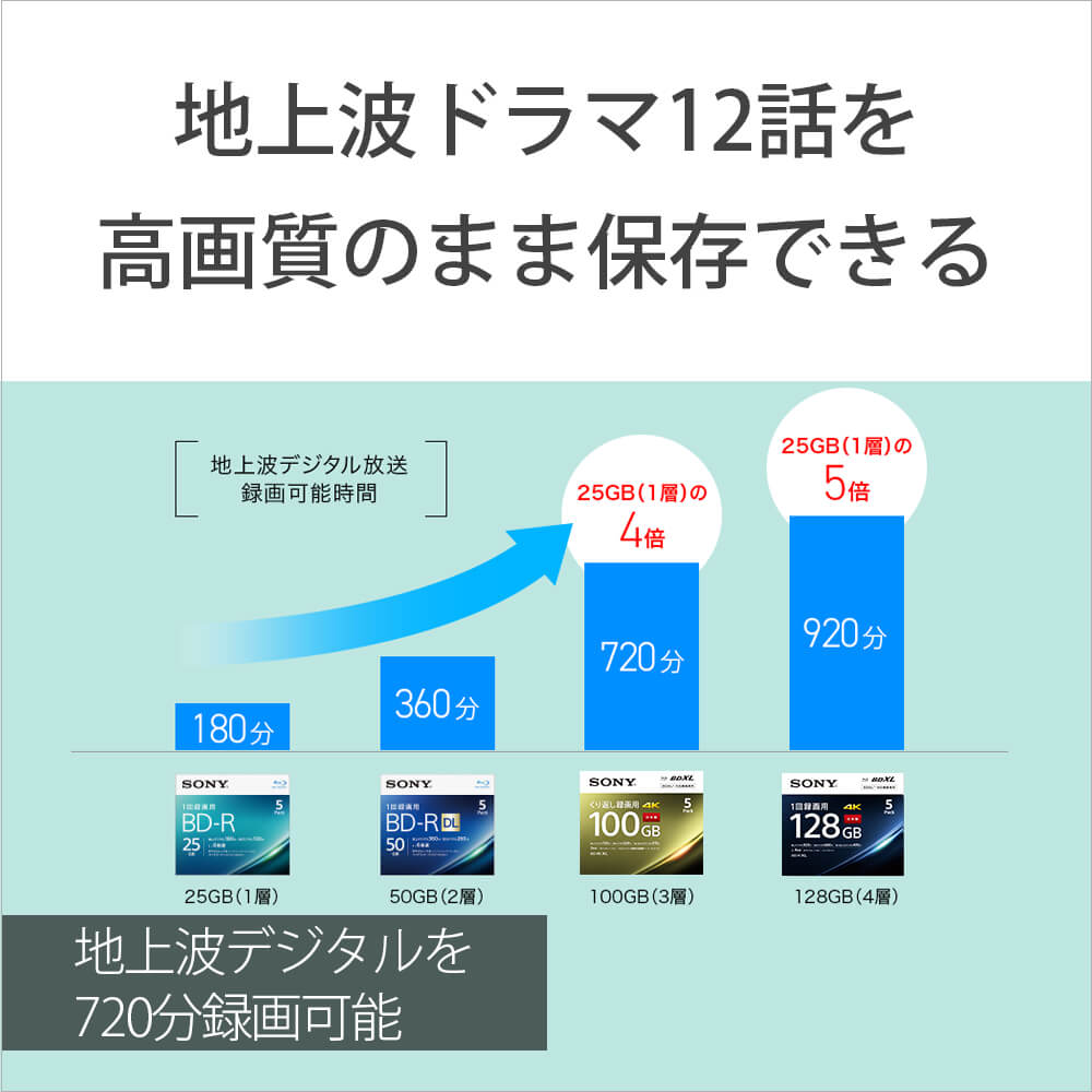 ソニー SONY 録画用BDRE XL ［20枚 /100GB /インクジェットプリンター