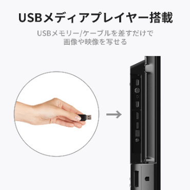 USBメディアプレイヤー搭載