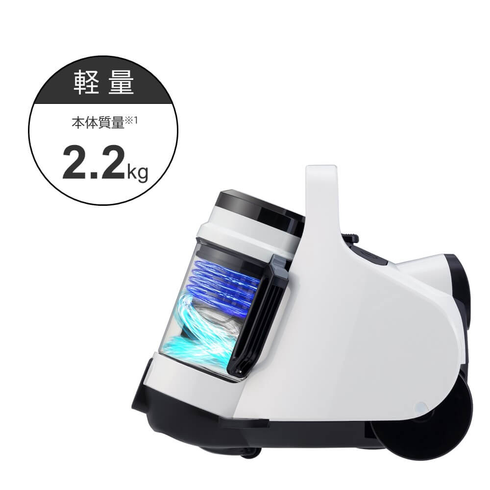 東芝 TOSHIBA キャニスター掃除機 サイクロン式 ホワイト VC-CF21A-W