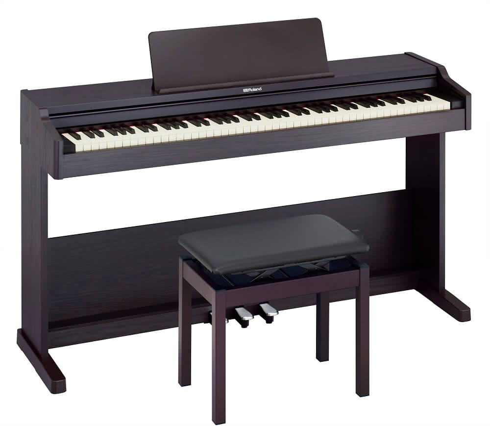 ORIGINALBASIC 電子ピアノ 高低自在椅子・ヘッドホン付属 ダーク 