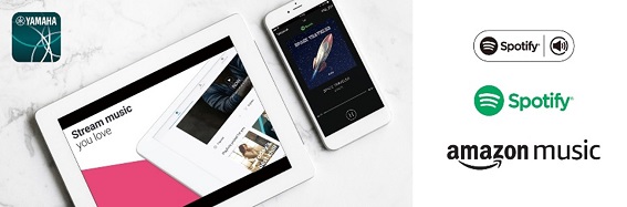 ■音楽配信サービス「Spotify」「Amazon Music」に対応し、専用アプリでの操作も可能