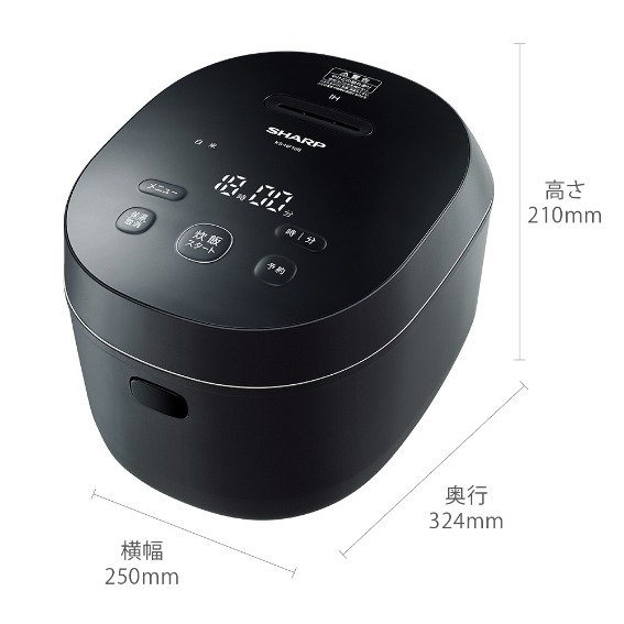 シャープ SHARP 炊飯器 5.5合 PLAINLY IH ブラック系 KS-HF10B-B の