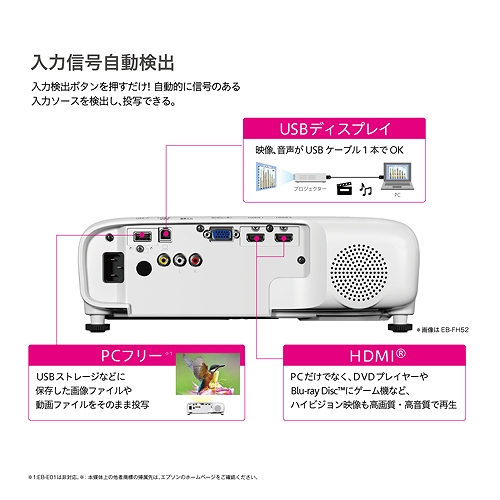 エプソン EPSON ビジネスプロジェクター 3300lm XGA EB-E01 の