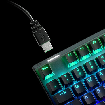 SteelSeries メカニカルキーボード USB接続 STEELSERIES ゲーミングキーボード＋リストレスト Apex Pro US