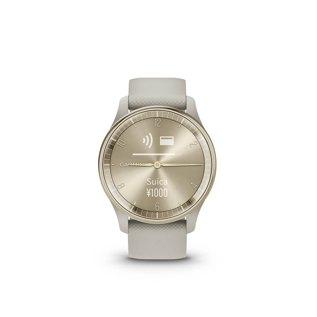 時計 vivomove Trend Ivory / Peach Gold GARMIN ガーミン vivomove Trend Ivory/ Peach Gold (Suica対応