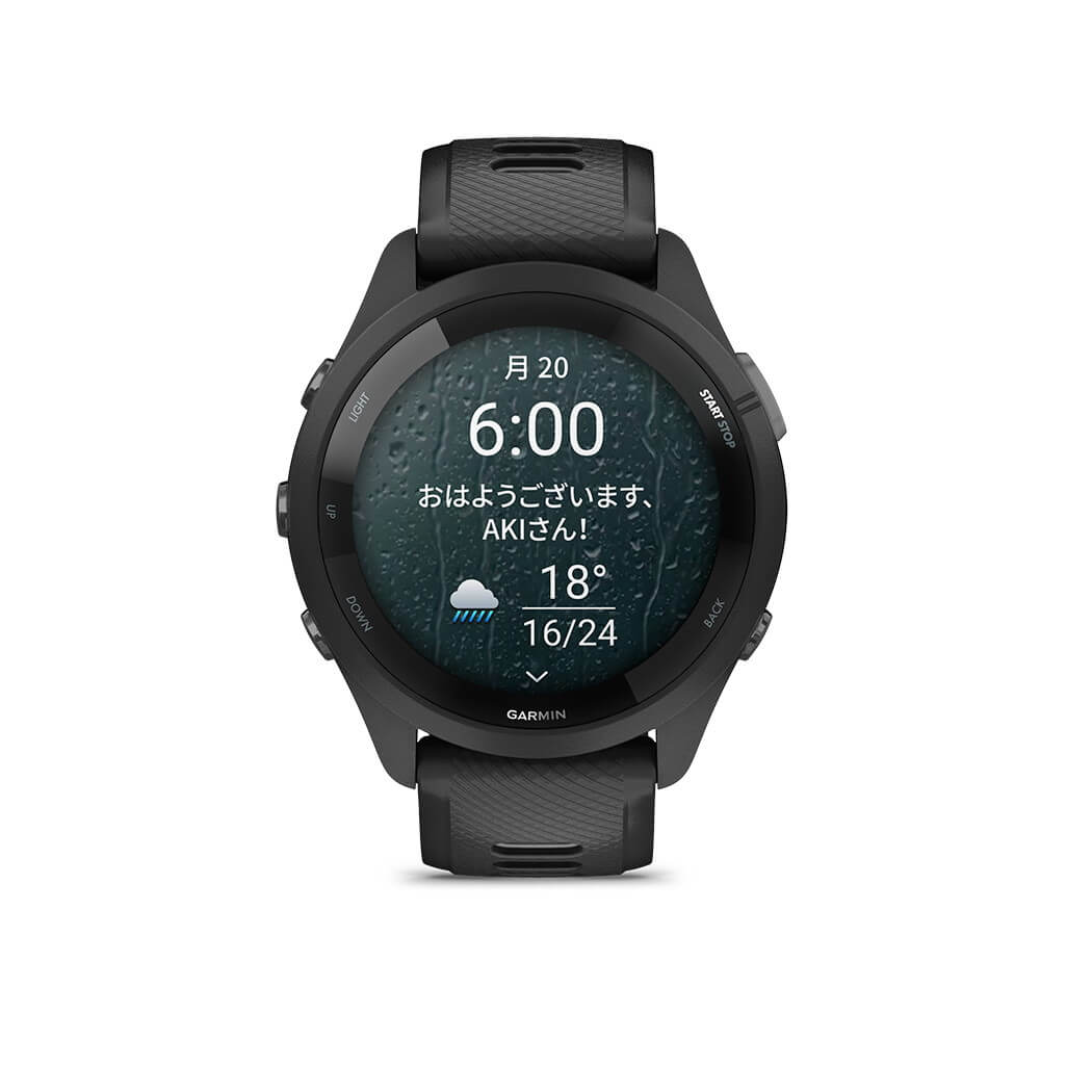 GARMIN スマートウォッチ Forerunner 265 Black(Suica対応) 010-02810