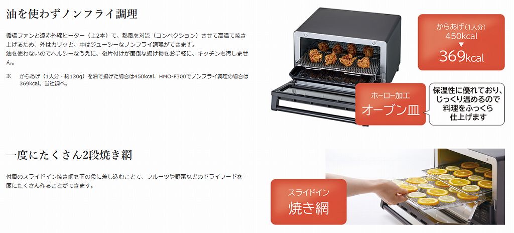日立 HITACHI コンベクションオーブントースター ホワイト W HMO
